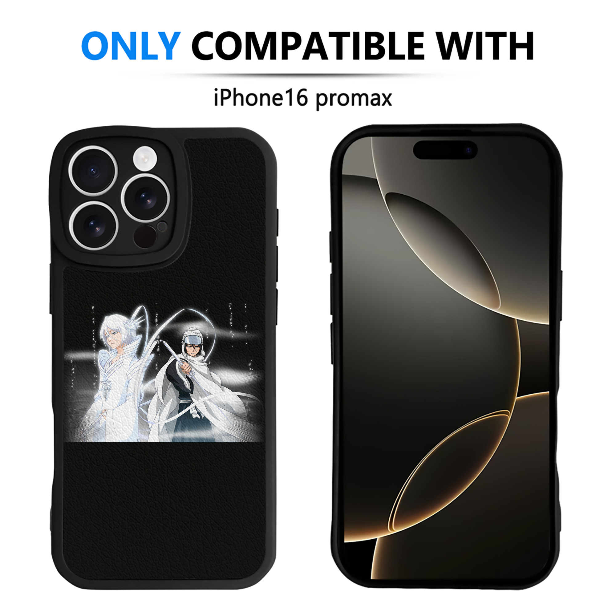 （画像用） ブリーチ 朽木ルキア BLEACH Kuchiki Rukia 【iPhone 16シリーズ対応】シリコンスマホケース（レザー調） 材質：シリコン